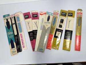 Vintage New Old Stock Zipper Lot of 11 - Assorted Talon, J.P. Coats, Unique Meta